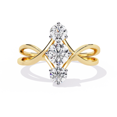 THREE STONE INFINITY DIAMOND RING