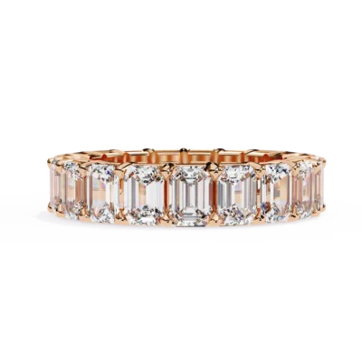 EMERALD CUT DIAMOND ETERNITY BAND