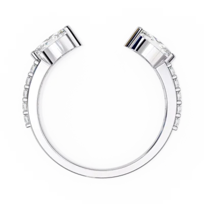 DUAL SOLITAIRE CUFF RING