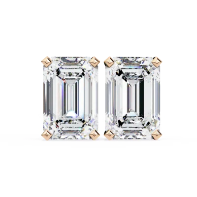 EMERALD CUT BASIC SOLITAIRE STUDS