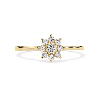 CRYSTAL FLOWER DIAMOND RING