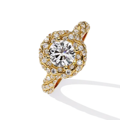 SWIRLING HALO DESIGN RING
