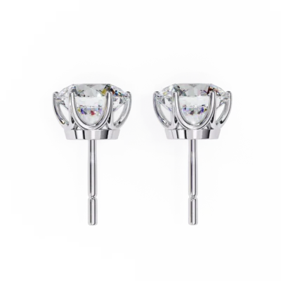 CUSHION SQUARE SOLITAIRE STUDS