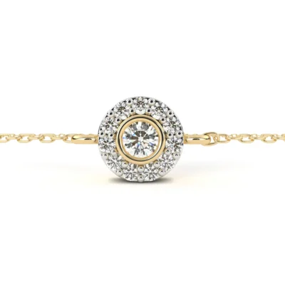 CIRCULAR DIAMOND CHAIN BRACELET
