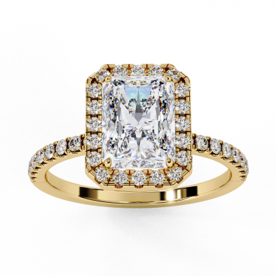 RADIANT CUT HALO DESIGN ENGAGEMENT RING