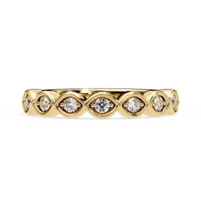 CLEO FIVE STONE BEZEL SET RING