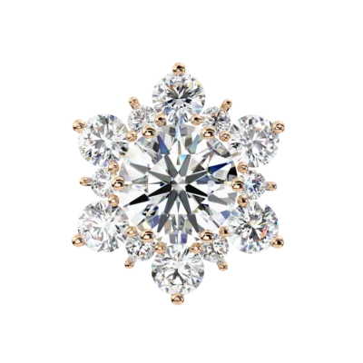 FLOWER CLUSTER DIAMOND SETTING STUDS