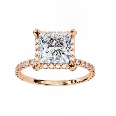 PRINCESS HALO DESIGN RING