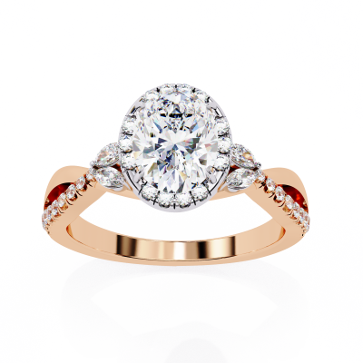 BRAIDED SHANK OVAL RING