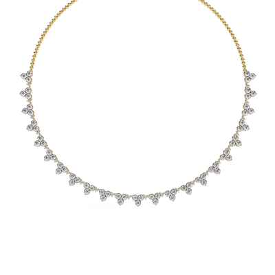 SLEEK ELEGANT 3 PAIR STONE DESIGN NECKLACE