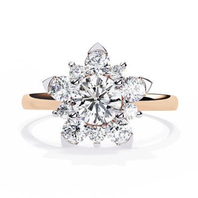 DIAMOND FLOWER CLUSTER RING