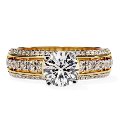 THREE-ROW SILHOUETTE ENGAGEMENT ROW