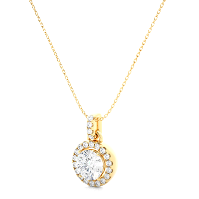 ROUND HALO DESIGN PENDANT