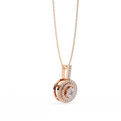 DOIBLE HALO CLUSTER DIAMOND PENDANT