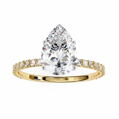 PEAR FANCY SOLITAIRE RING