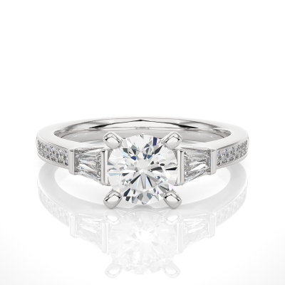 FANCY PRONG CUSTOM DIAMOND RING